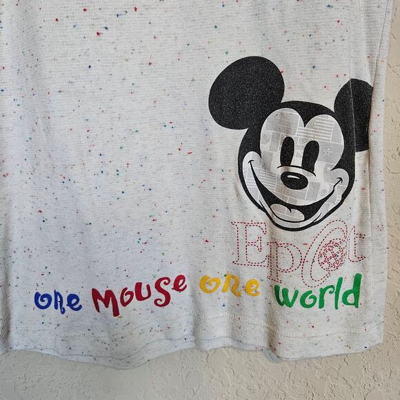 Walt Disney World Epcot Mickey Mouse Scoop Neckline Tank Top Size X-Large Summer - Picture 3 of 11